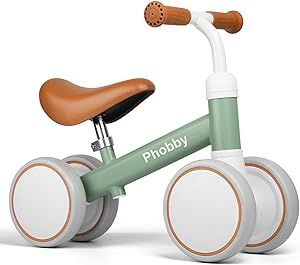 Phobby Baby Balance Bike for 1 2 3 Years Old Boys Girls, 4 Wheels Toddler Bike with Adjustable Se... | Amazon (US)