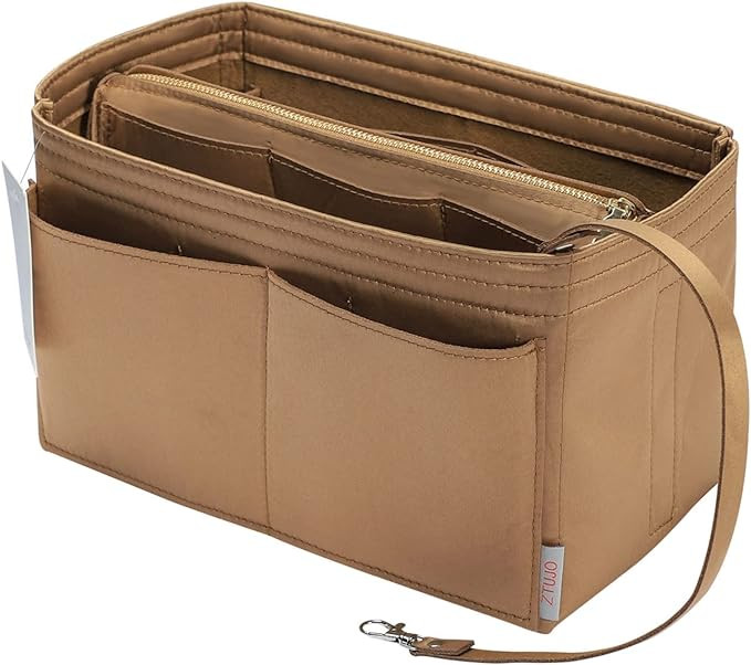 ZTUJO Purse Organizer Insert, Felt Bag Organizer with Metal Zipper, Handbag & Tote Shaper, For Sp... | Amazon (US)