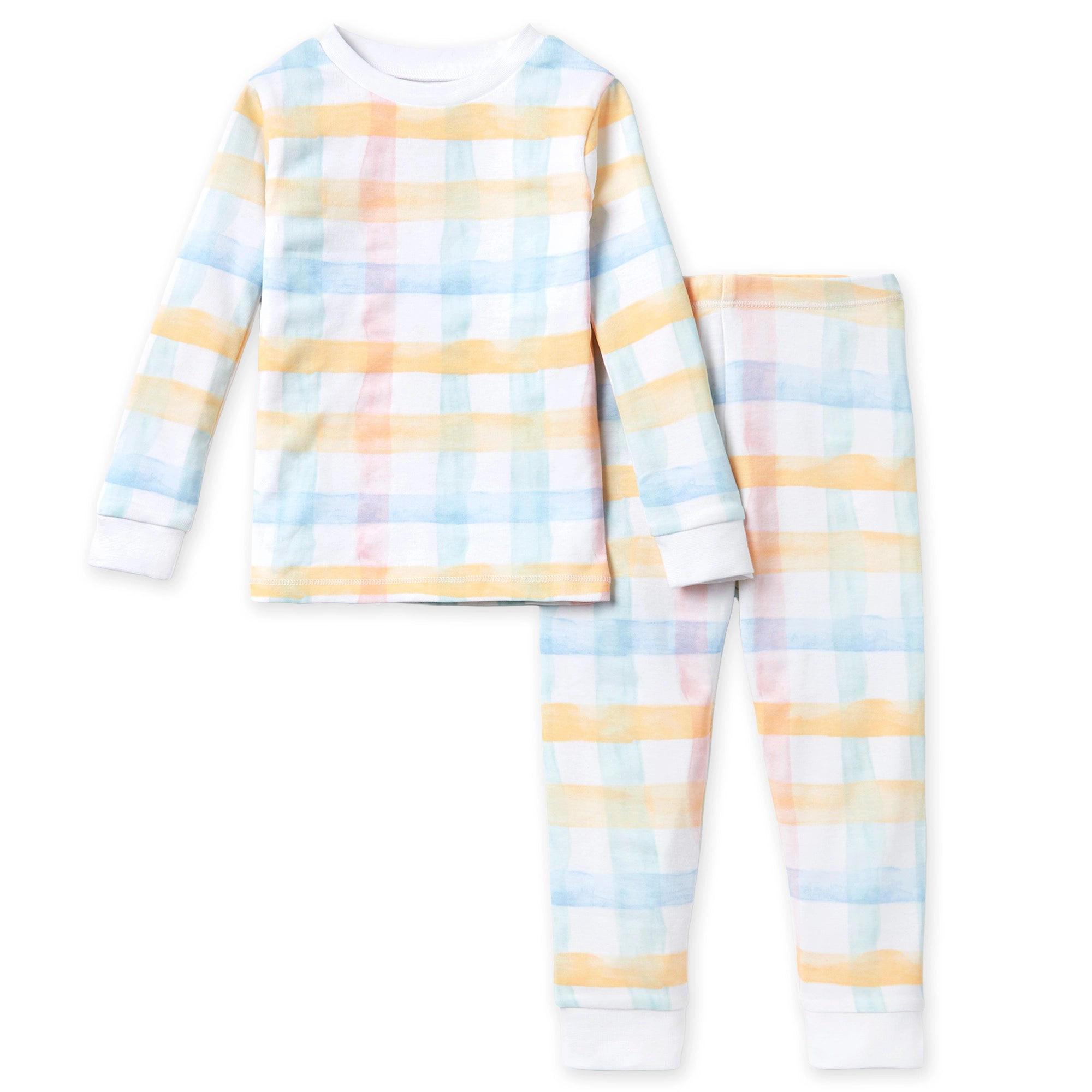 Easter Organic 2-Piece Pajama Set, Multi Buffalo Check | SpearmintLOVE