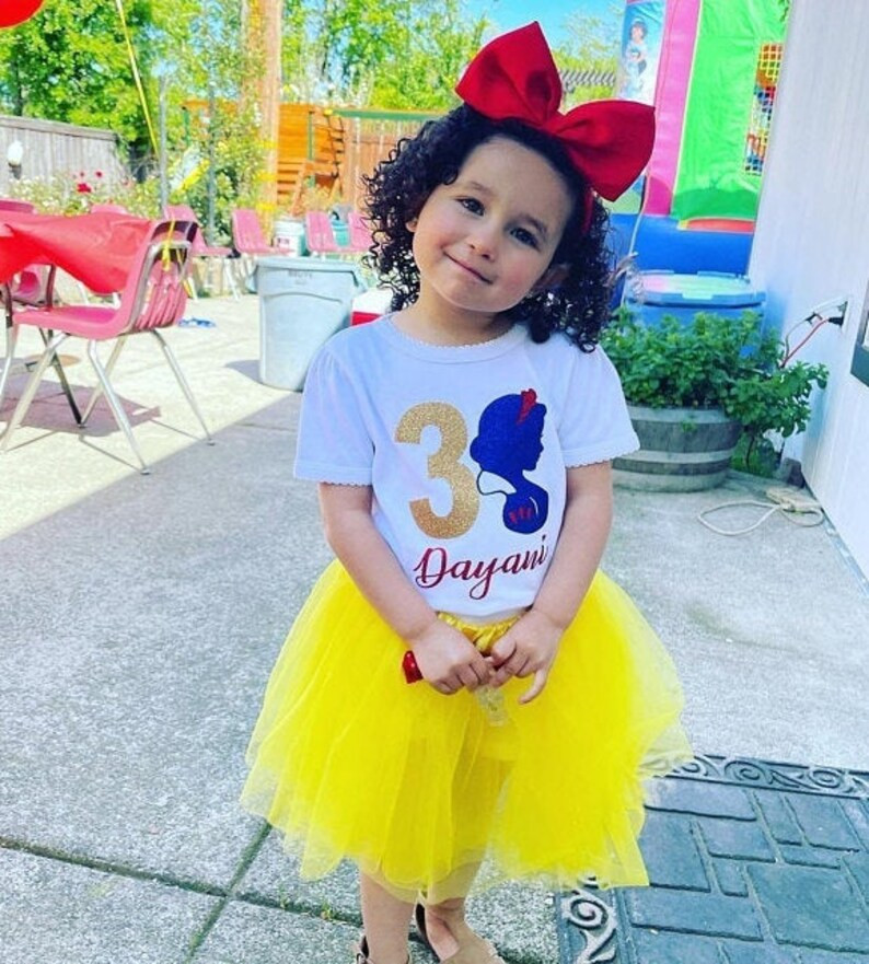 Snow White Princess Birthday Outfit, Birthday Snow White Bodysuit, Baby Girl Birthday Outfit, Bir... | Etsy (US)
