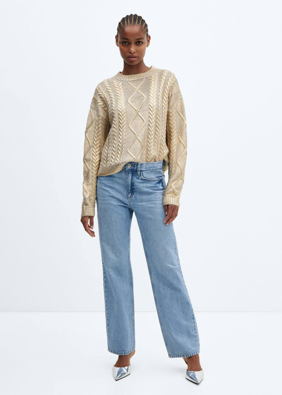 Cable-knit sweater -  Women | Mango USA | MANGO (US)
