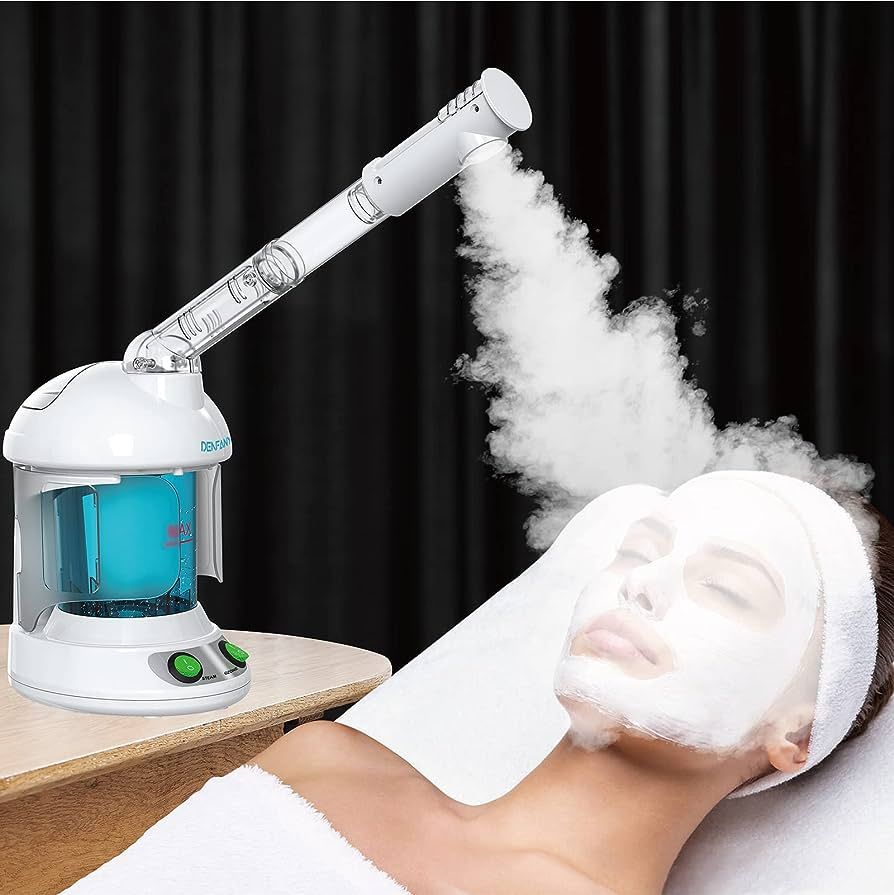 Facial Steamer - DENFANY Nano Ionic Face Steamer with Extendable 360° Rotating Arm - Portable Fa... | Amazon (US)