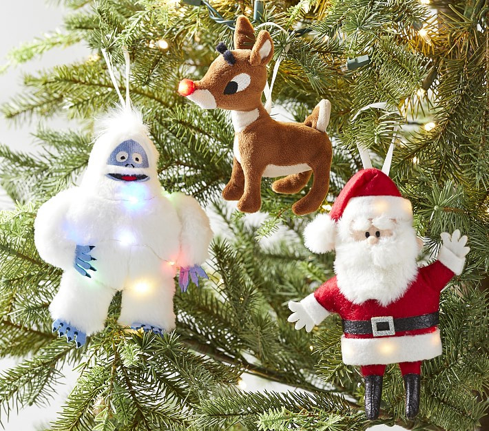 Rudolph® the Red-Nosed Reindeer Light-Up Ornaments | Pottery Barn Kids