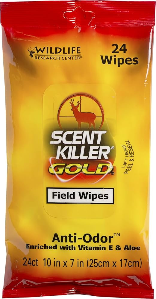Wildlife Research Scent Killer Field Wipes (24 Pack), Gold (1295) | Amazon (US)