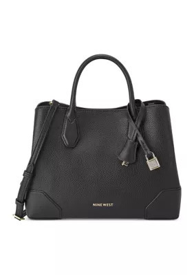 Nine West brooklyn jet set satchel, Black | Belk