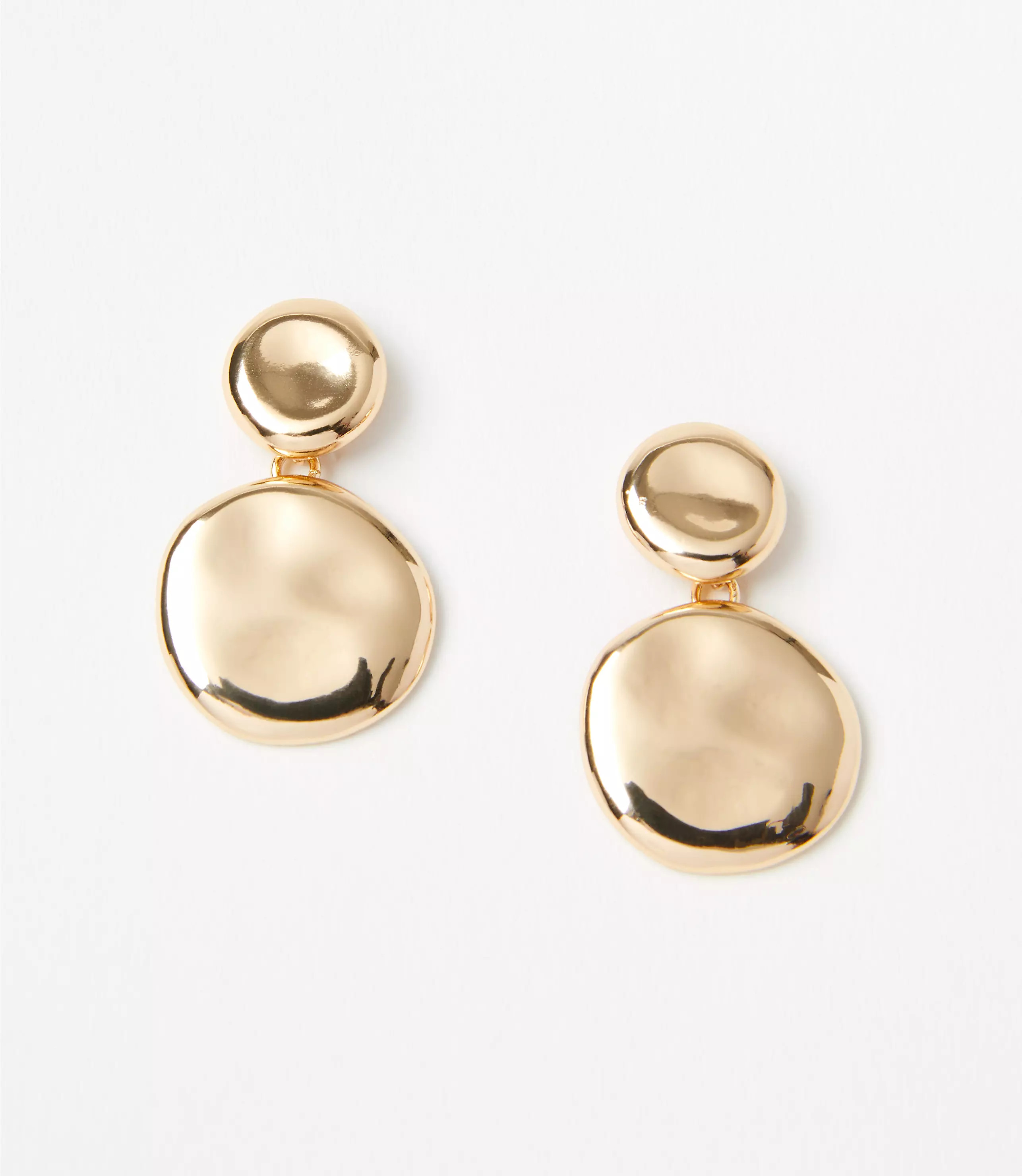 Modern Metal Drop Earrings | LOFT