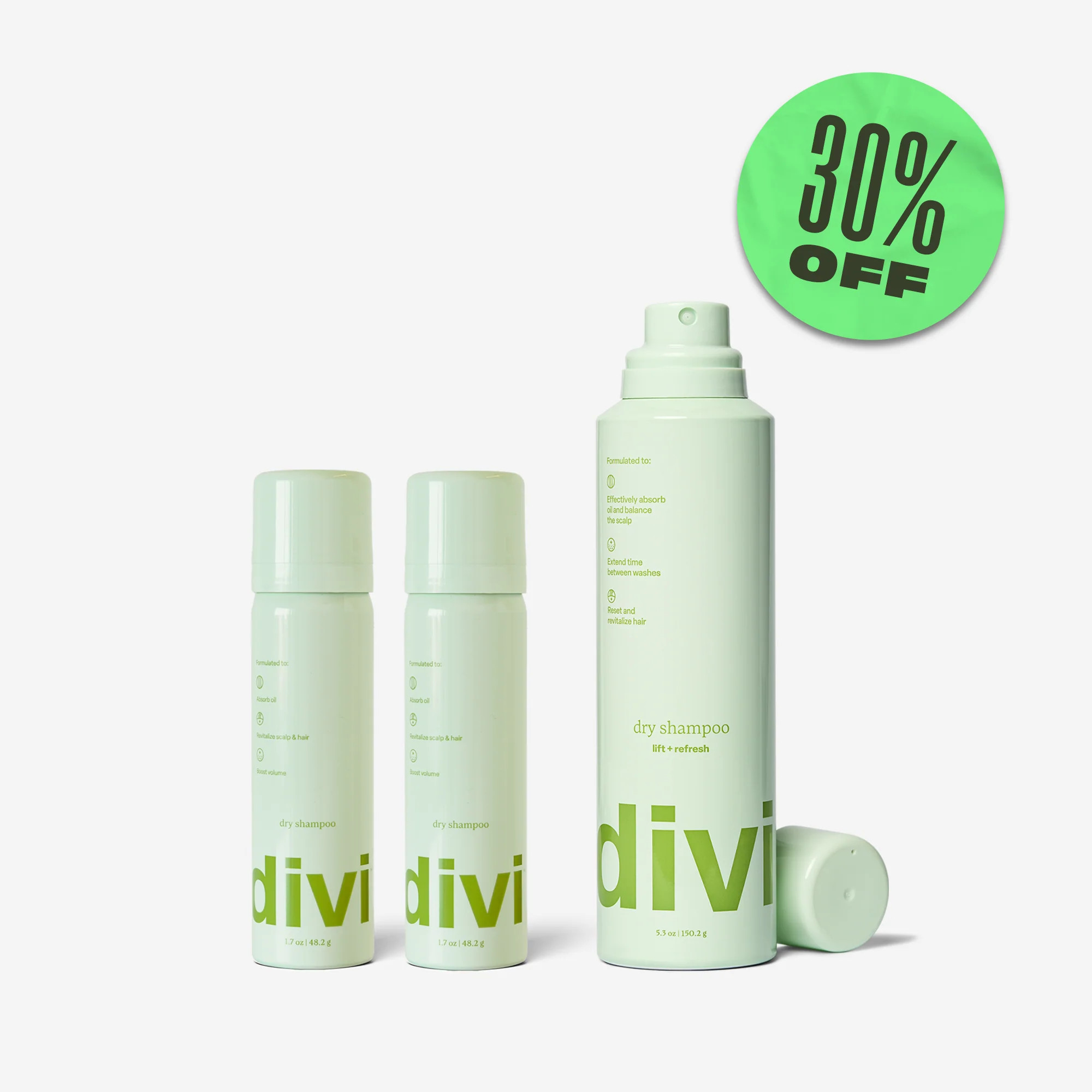 Divi's Home & Away Dry Shampoo Bundle | Made For Reviving Hair Between Washes | Divi Official
