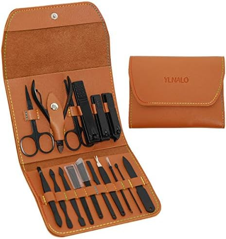 Manicure Set Professional Stainless Steel Nail Clippers Set Pedicure Kit with PU Leather Case, Gr... | Amazon (CA)