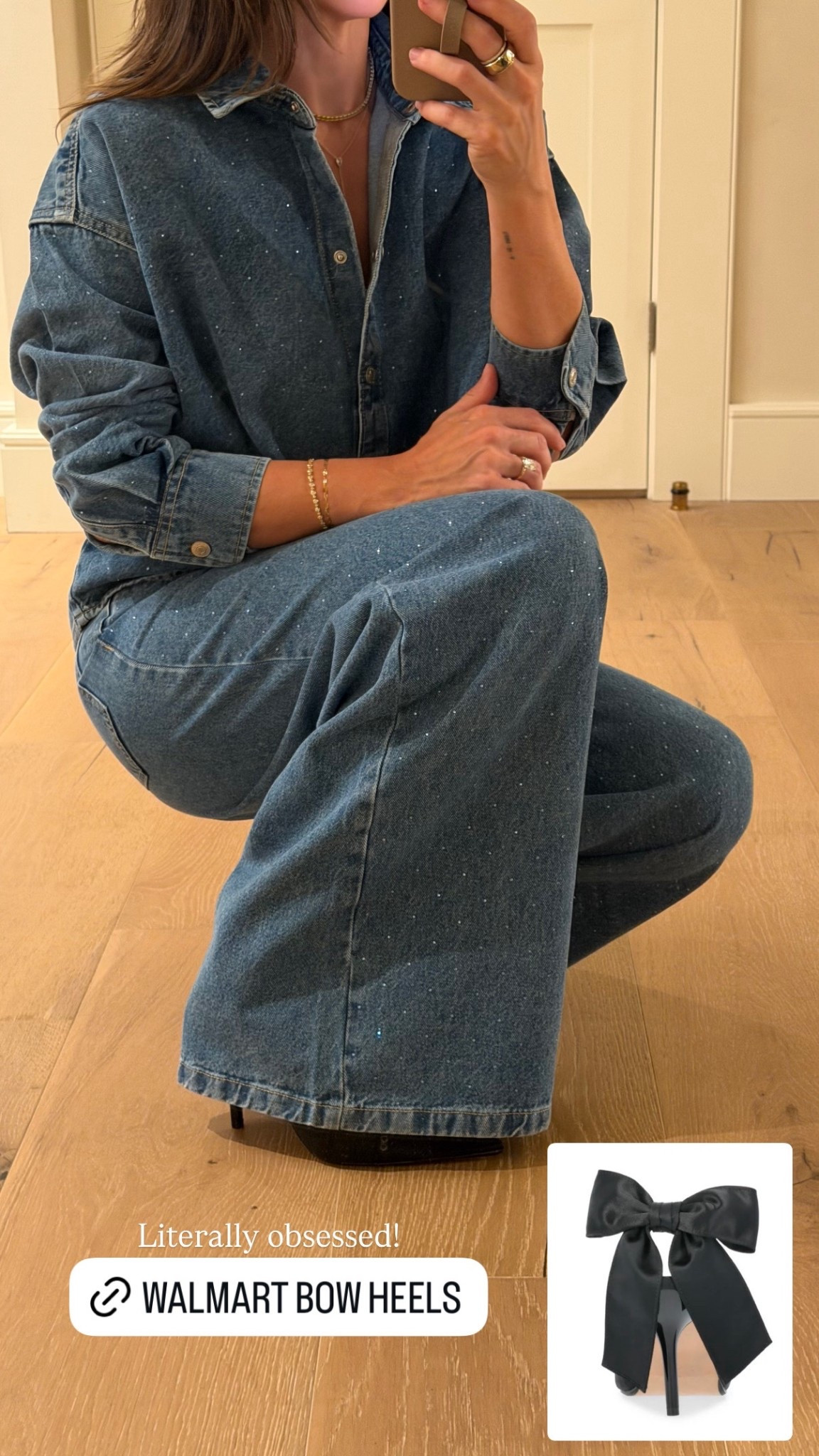 #WalmartPartner 
Denim rhinestone set
Wearing size small shirt
Wide leg rhinestone jeans size 0
Christmas casual holiday outfit 

#WalmartStyle @WalmartStyle

#LTKHoliday #LTKSaleAlert #LTKFindsUnder50