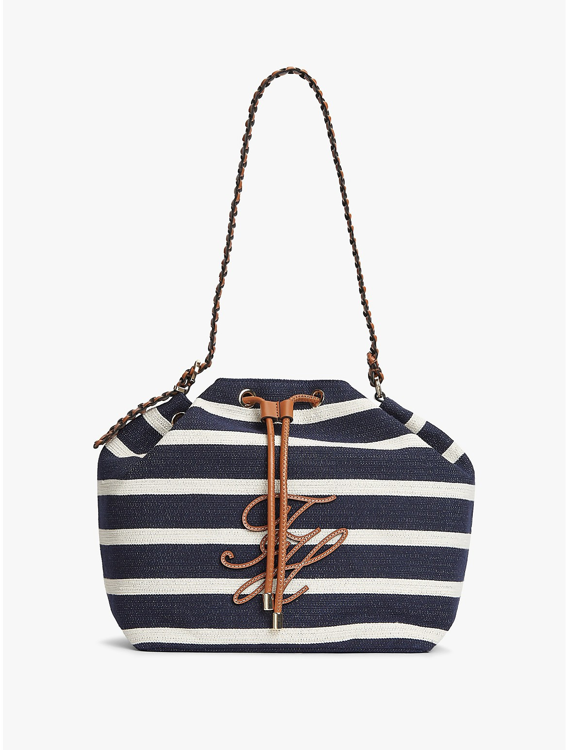 Tommy Hilfiger Women's Script Monogram Breton Stripe Bucket Bag - Multi | Tommy Hilfiger (US)