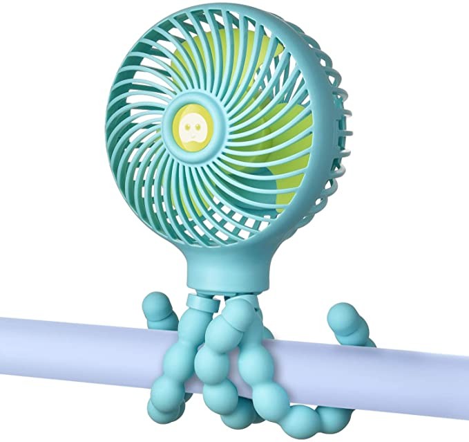 WiHoo Mini Handheld Stroller Fan,2600mAh Personal Portable Car Seat Baby Fan with Flexible Tripod... | Amazon (US)