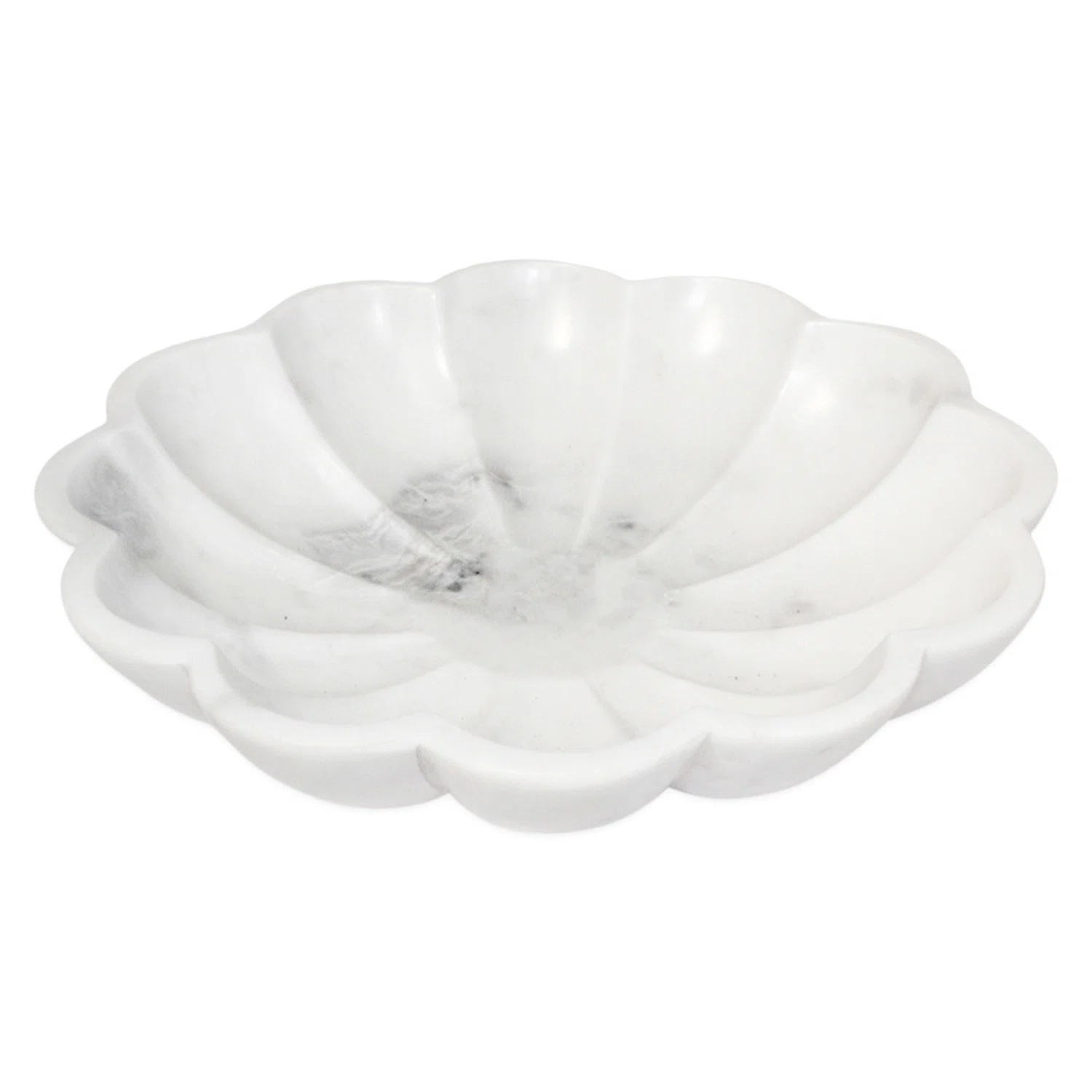 Birch Lane™ Med. White Marble Lotus Bowl Dia | Wayfair | Wayfair North America