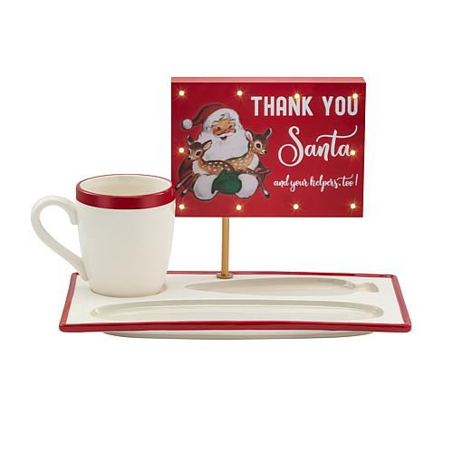 Mr. Christmas Night Before Christmas Milk and Cookies Serving Set | HSN