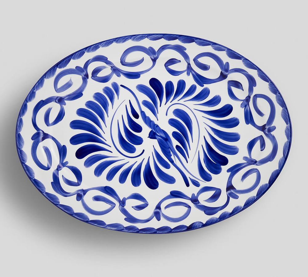 Puebla Stoneware Oval Serving Platters | Pottery Barn (US)