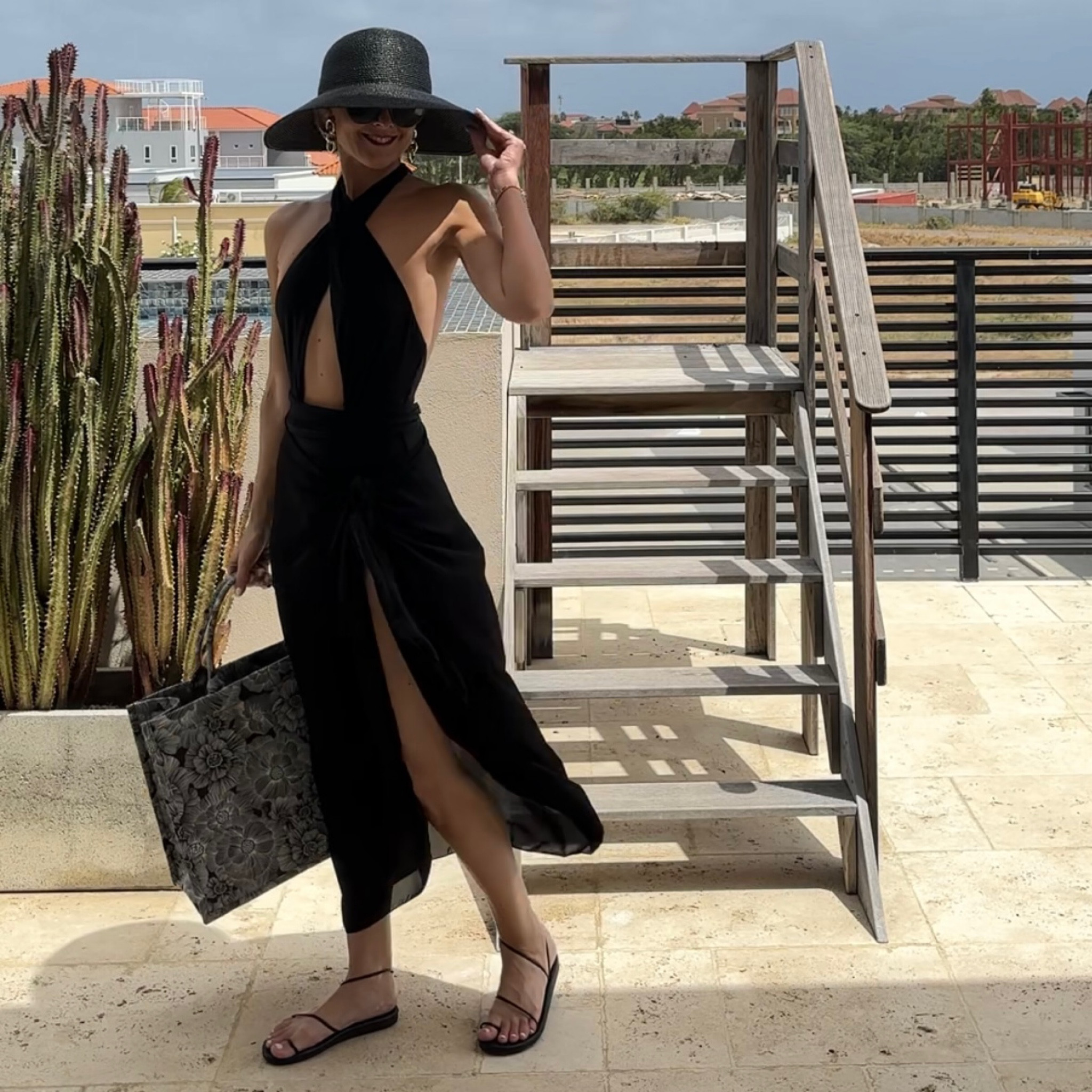 Everything is true to size.    The Aqua earrings the website showed all silver.    But when I got them they were two toned.   I liked them even though they were not what I was expecting.   The site only shows the all silver, so if you order the exact item I can not say for certain if they will look like the website or mine.    I searched for an exact and couldn’t find it. 

#LTKswim #LTKtravel #LTKSeasonal