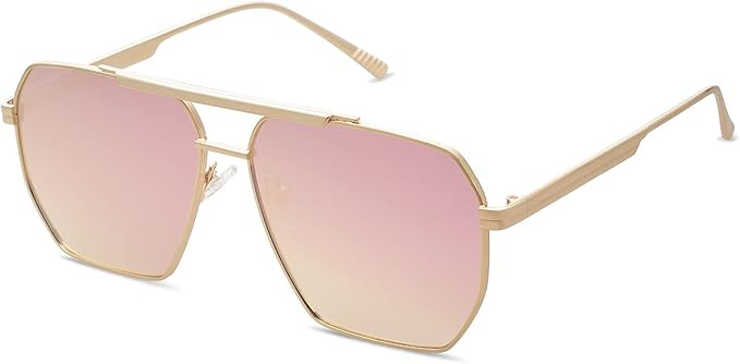 SOJOS Retro Oversized Square Polarized Sunglasses for Women Men Vintage Shades Classic Large Meta... | Amazon (US)