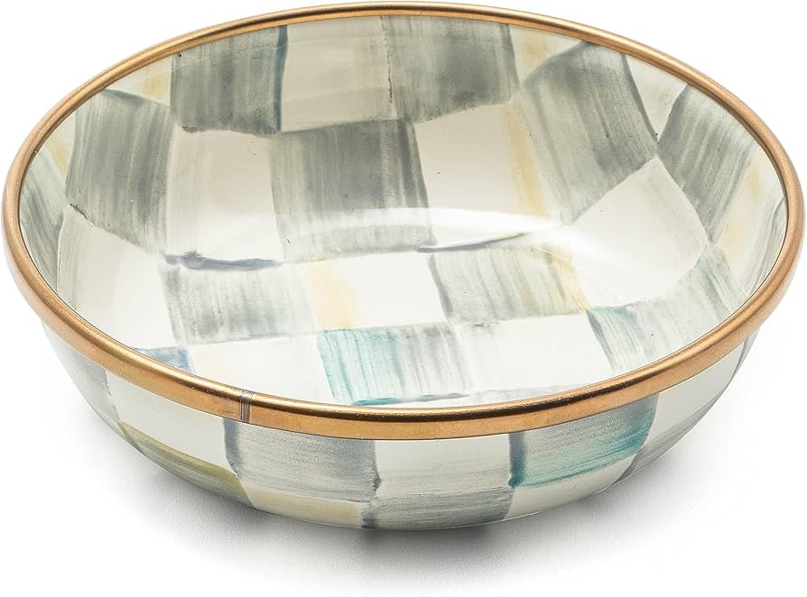 MACKENZIE-CHILDS Enamel Relish Dish, Small Serving Bowl for Entertaining, Gray-and-White Sterling... | Amazon (US)