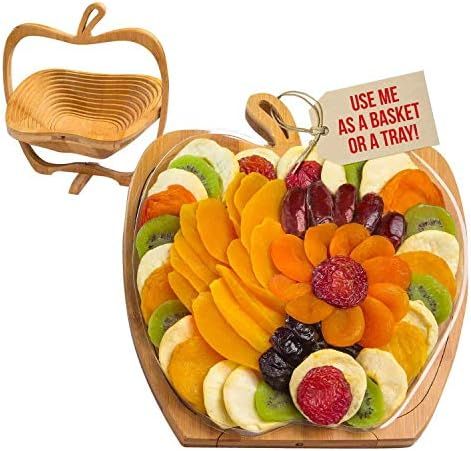 Dried Fruit Gift Basket – Healthy Gourmet Snack Box - Holiday Food Tray - Variety Snacks - Birt... | Amazon (US)