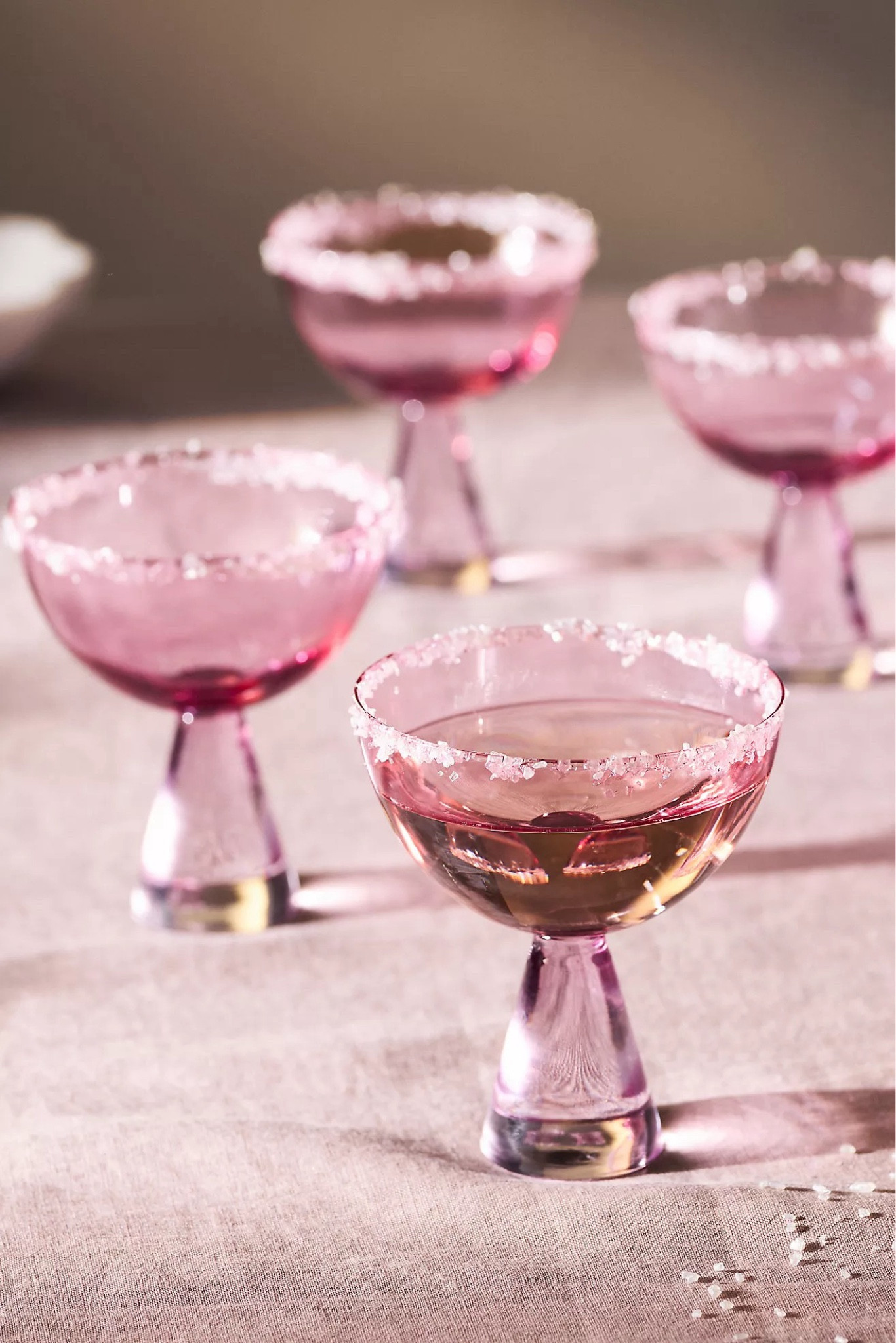 Pink cocktail glasses 💗

Cheers to our modern, architectural collection that makes any hour happiest with its two-tone burst of color.

The preferred champagne vessel of 1920s flappers and Old Hollywood starlets, the coupe glass is an alternative to the flute, as well as a vessel for shaken or stirred cocktails. With a wide brim saucer design, the glass lends undeniable sophistication to each sip enjoyed.

Set of four coupe glasses
Handblown glass



Anthropologie 
Anthro home 
for the bar cart
Valentine bar cart

#LTKGiftGuide #LTKParties #LTKHome