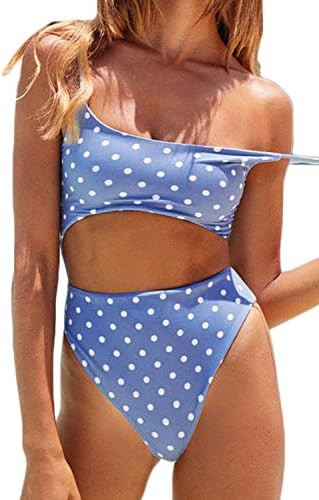 Meyeeka Womens Scoop Neck Cut Out Front Lace Up Back High Cut Monokini One Piece Swimsuit | Amazon (US)