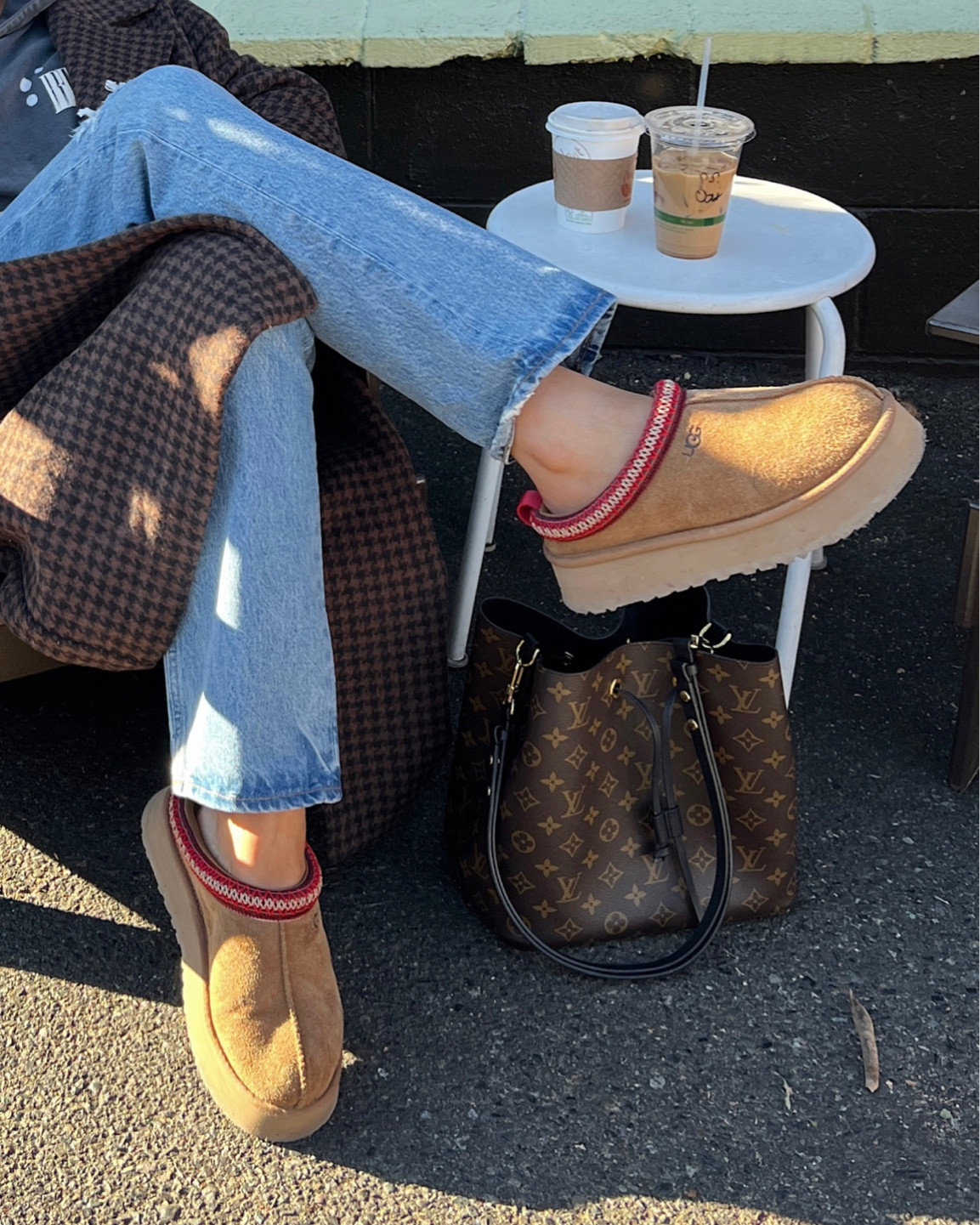 True to size I’m between a 7.5/8 and have the 8! Comfy and cute i love these for casual leggings or with jeans! Size up in the sherpa slides if you want to wear with a thick sock. 