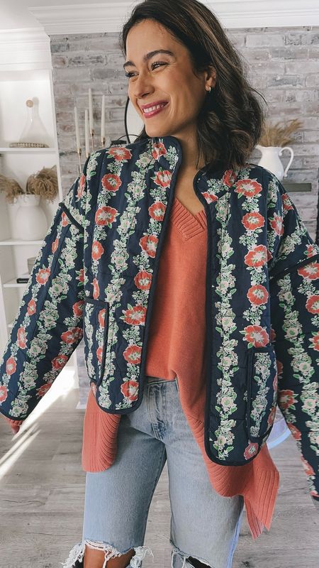 30 days of mom outfit ideas you’ll actually want to wear! You definitely don’t have to be a mom to wear them! Just love an elevated casual look. 💕Had to share another way to wear this floral jacket! 

SIZING:
Wearing a size small in the jacket and sweater
Jeans are true to size but meant to run baggy
Boots are true to size



The perfect mom outfit, floral jacket, mom outfit idea, casual outfit idea, sweater outfit, floral jacket outfit, style over 30, winter outfit idea

#momoutfit #momoutfits #dailyoutfits #dailyoutfitinspo #whattoweartoday #casualoutfitsdaily #freepeoplestyle #styleover30 #winteroutfitideas 

#LTKfindsunder100 #LTKSeasonal #LTKfindsunder50