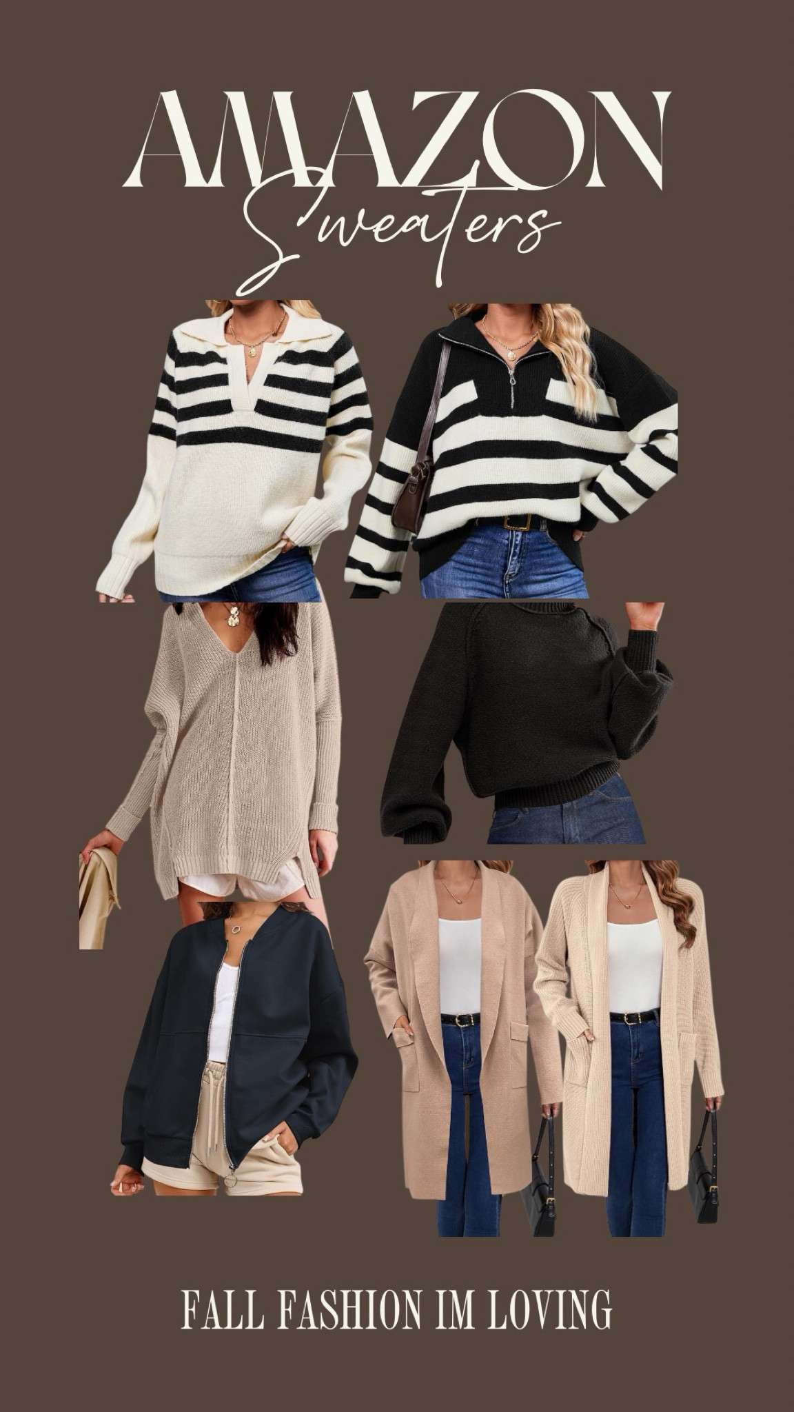 Fall Fashion I’m Loving

Amazon sweater haul!

Amazon fashion, sweaters, striped sweaters, oversized, cardigans.

#LTKSeasonal #LTKMidsize #LTKFindsUnder50