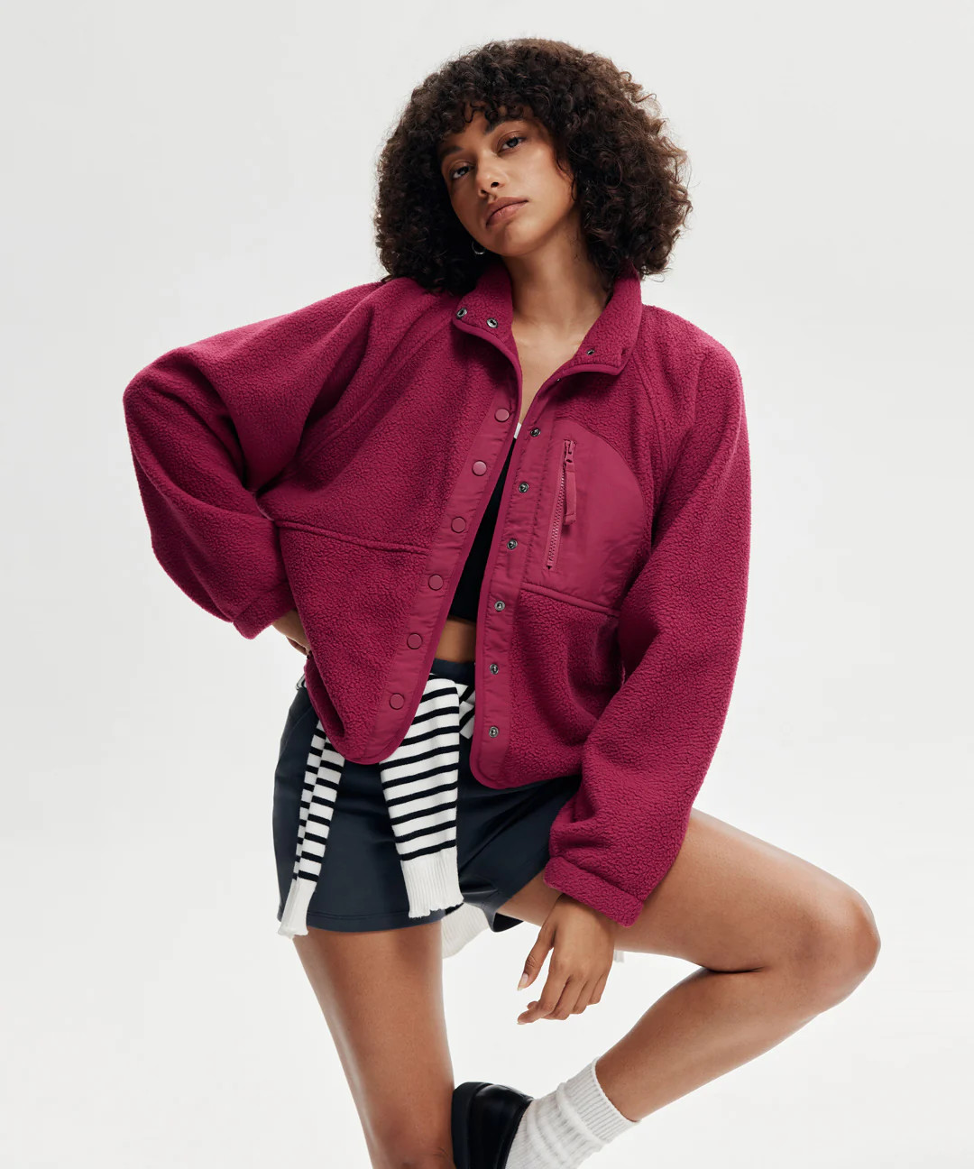 Fleece Button Jacket | ShopAthluna