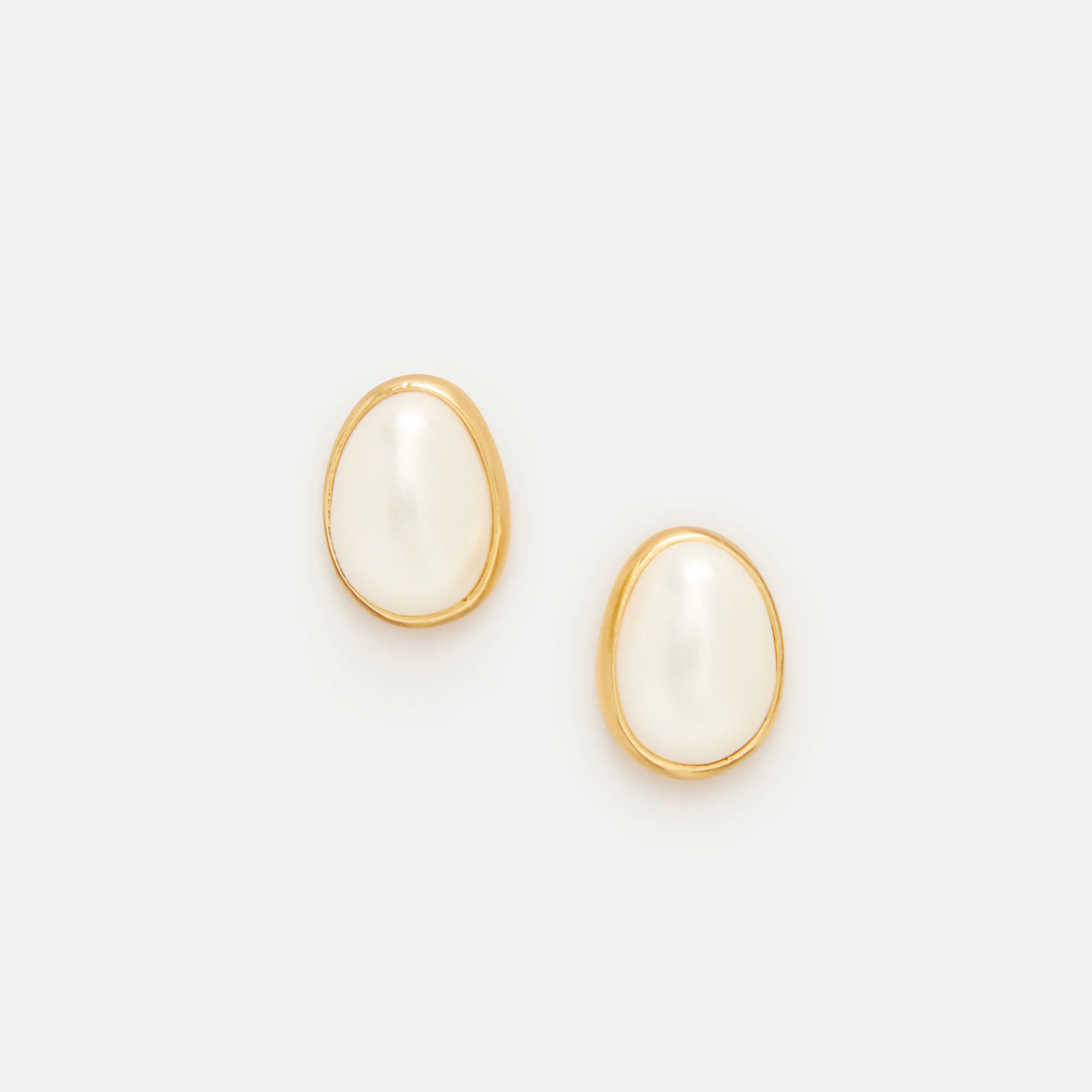 Inset pearl earrings | J. Crew US
