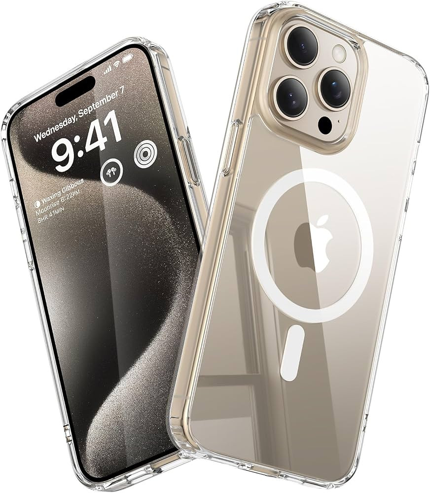 SUCGLES for iPhone 15 Pro Max Case with MagSafe, Strongest Magnet, Shockproof Military Protection... | Amazon (US)