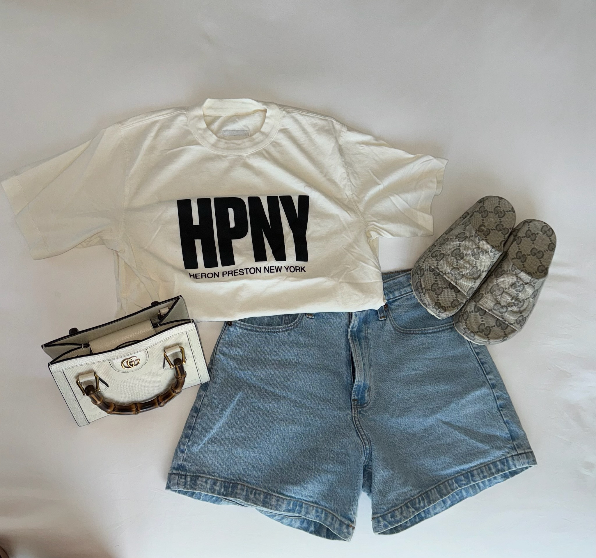 Summer ootd 🤍 #fashion #ootd #luxury #highend #gucci #hypebeast #heronpreston #netaporterfind #guccipurse #mom #mommyoutfit

#LTKStyleTip #LTKItBag #LTKxNSale