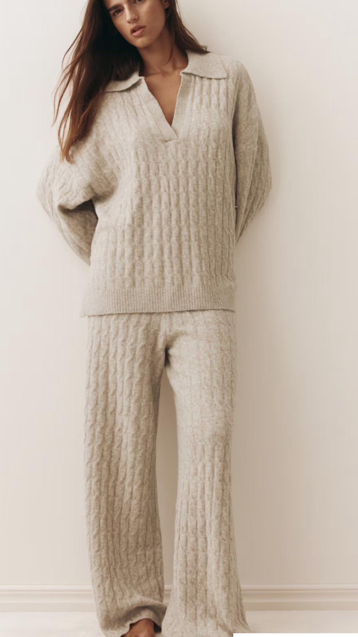 The ultimate cable knit cosy co ord for cosy season 🧸❤️