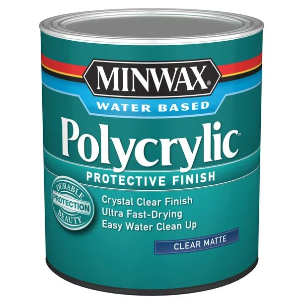 Minwax Polycrylic Protective Finish Clear Matte 1-Qt | Walmart (US)