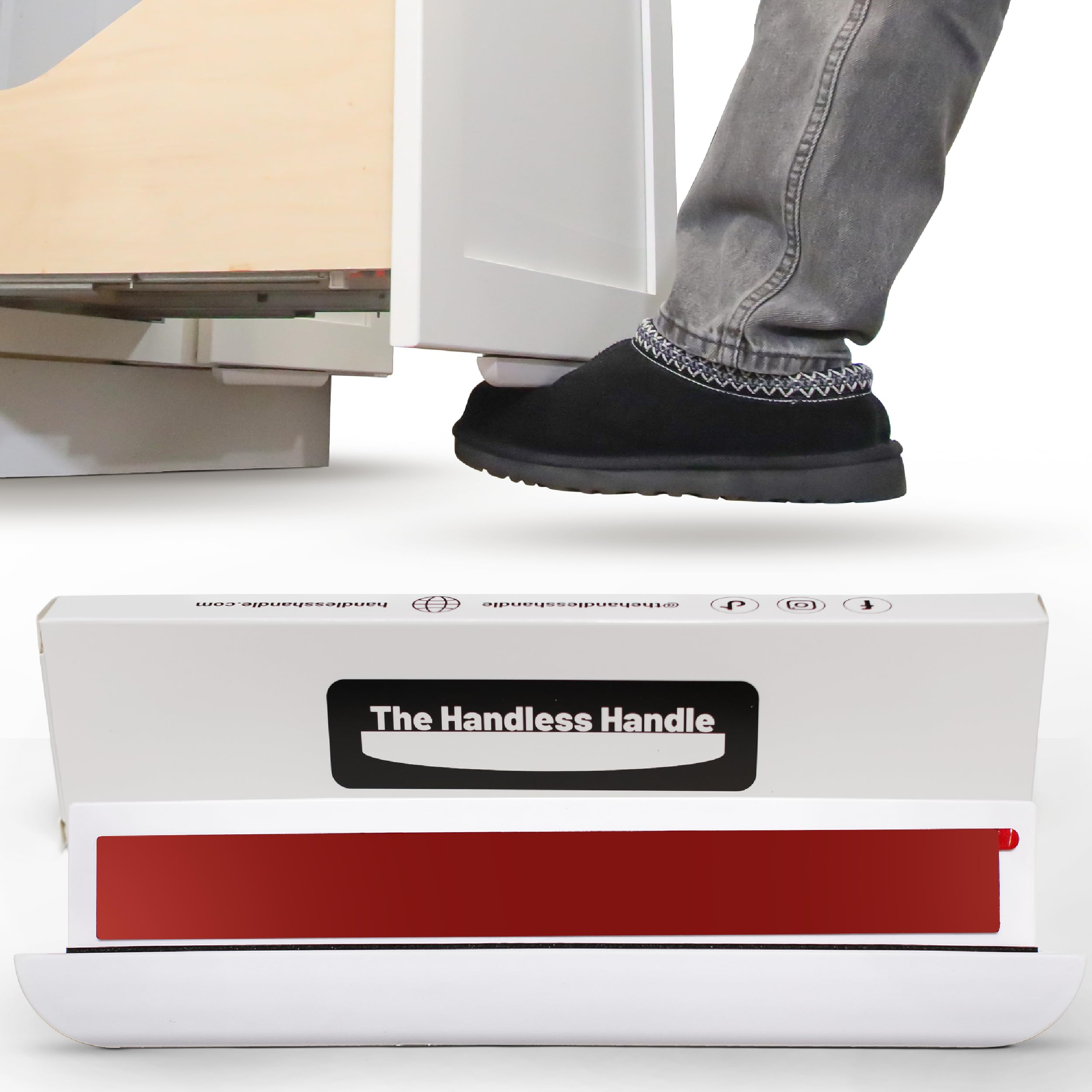 The Handless Handle – Hands-Free Garbage Drawer Foot Pull Handle, Touchless Opener for Drawers,... | Amazon (US)