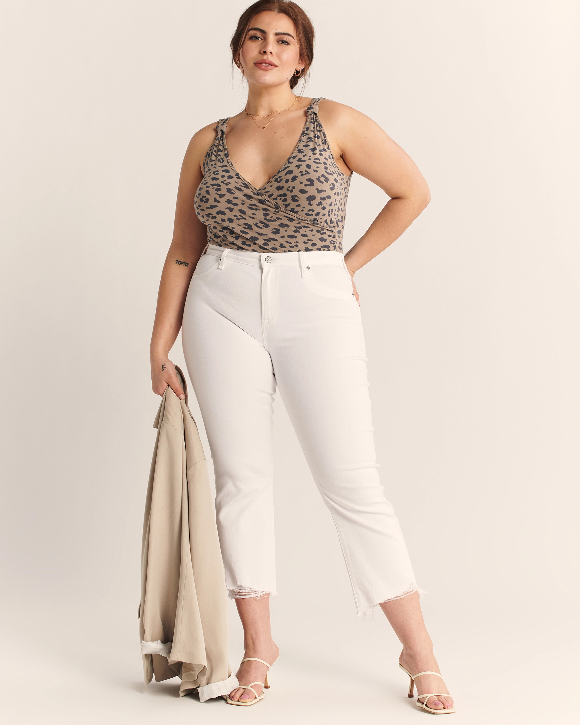 Sleeveless Leopard Wrap Bodysuit | Abercrombie & Fitch (US)