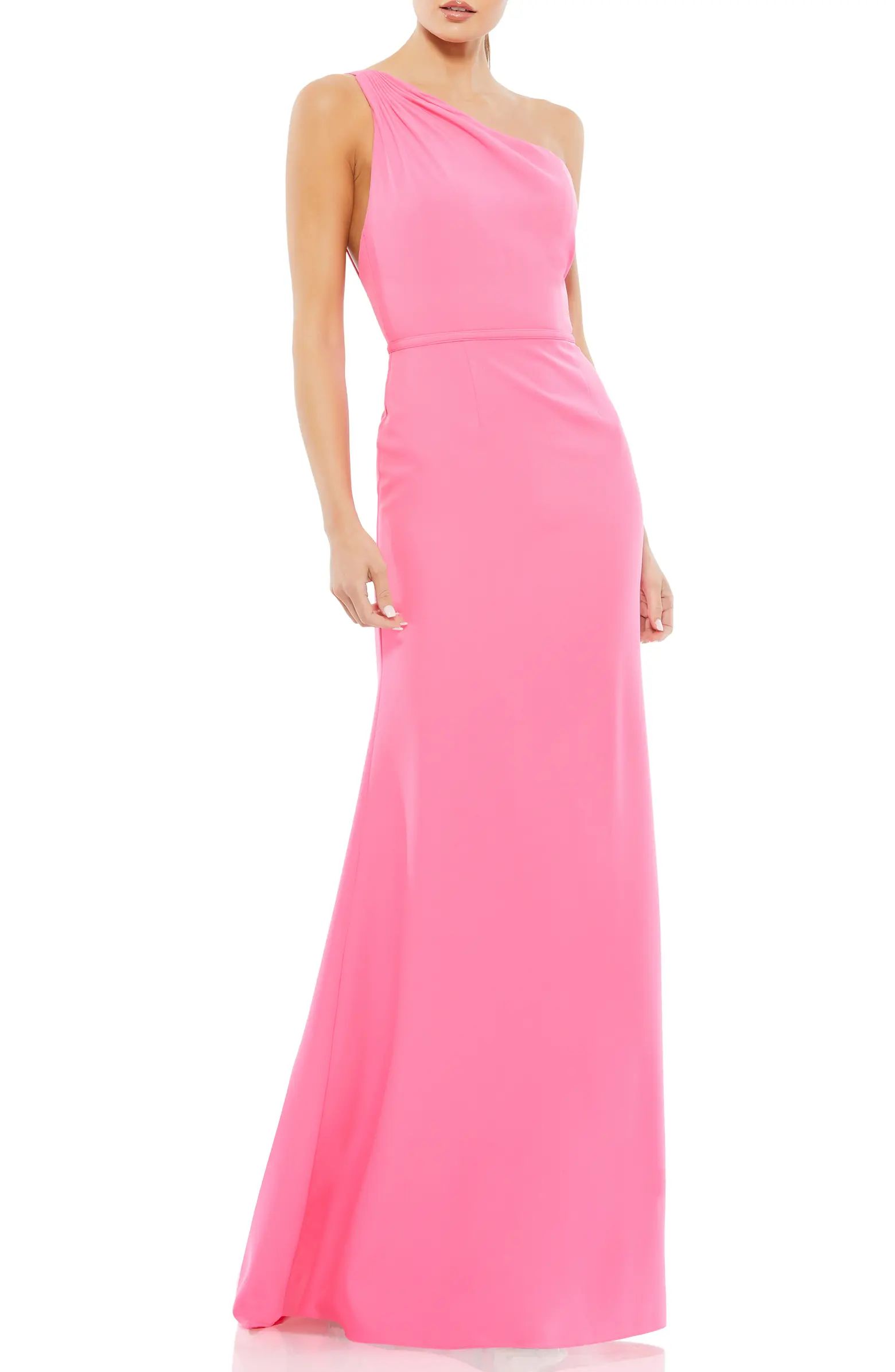 One-Shoulder Jersey Mermaid Gown | Nordstrom