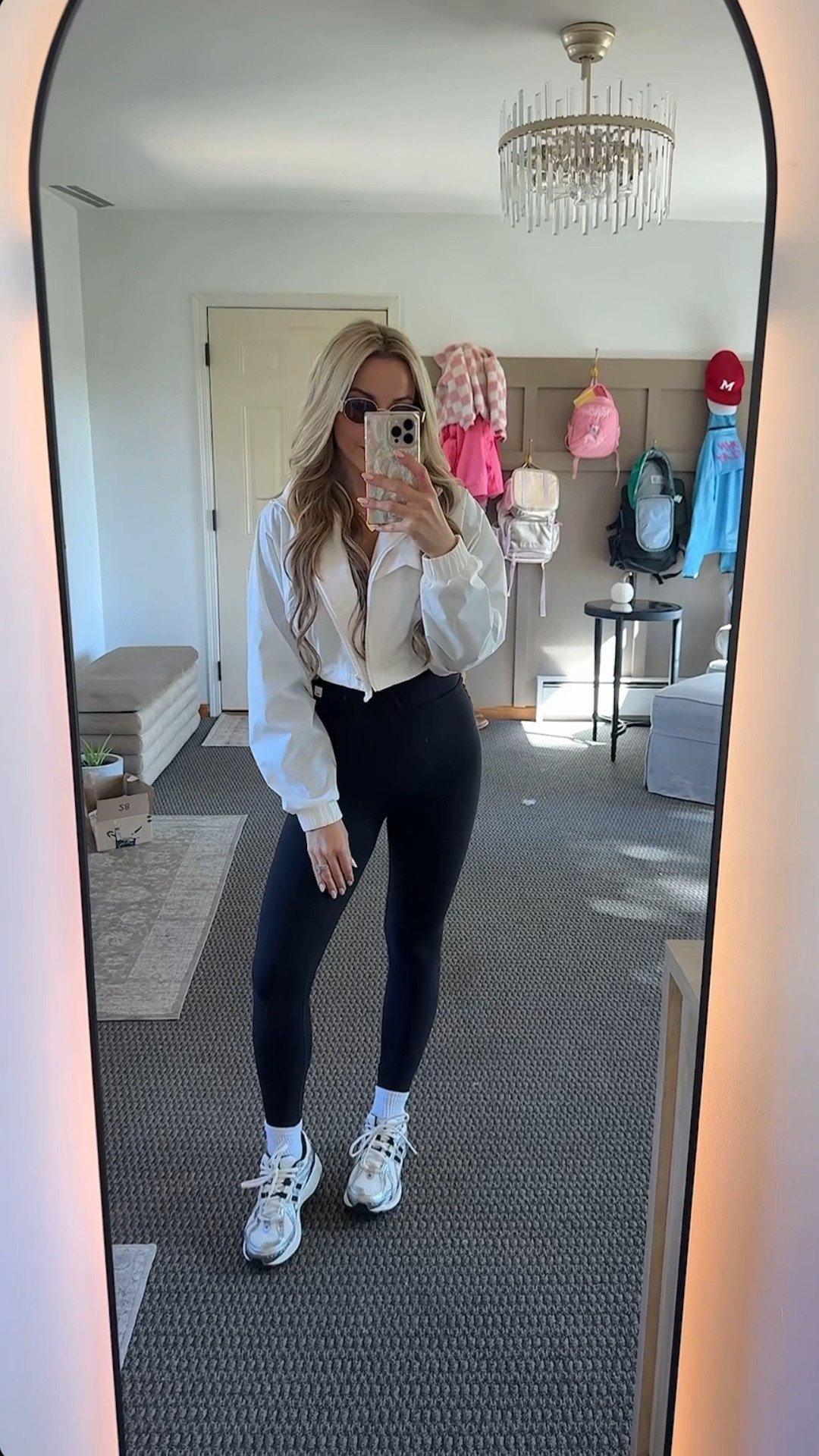 Rainy day Activewear ootd outfit alo jacket Vuori lululemon new balance metallic sneakers 

#LTKFindsUnder50 #LTKStyleTip #LTKActive