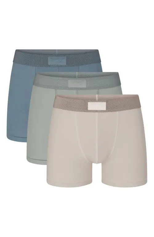 SKIMS 3-Pack 3-Inch Cotton & Modal Blend Boxer Briefs in Stone Multi at Nordstrom, Size Small | Nordstrom