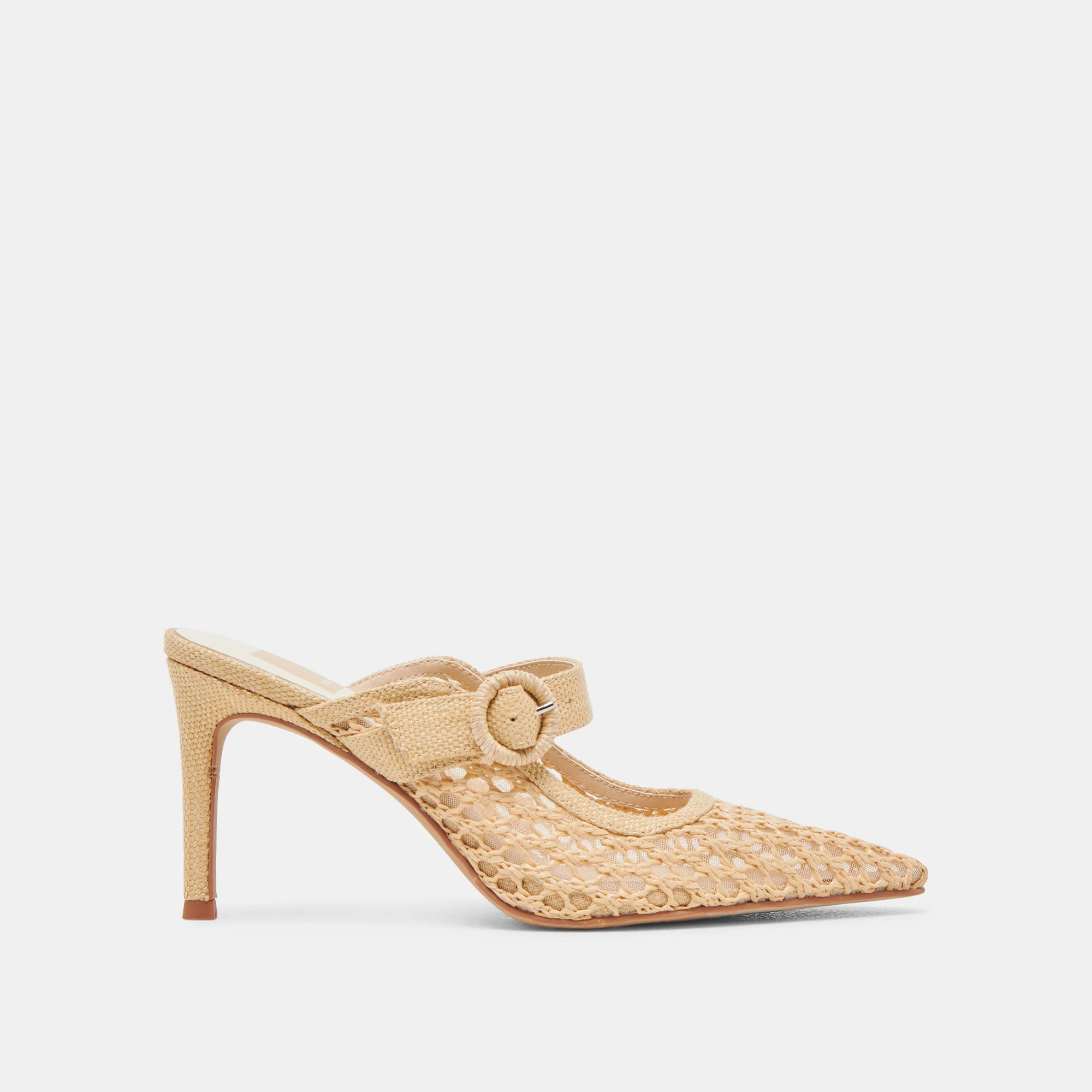 KEEKEE HEELS LT NATURAL WOVEN RAFFIA | DolceVita.com