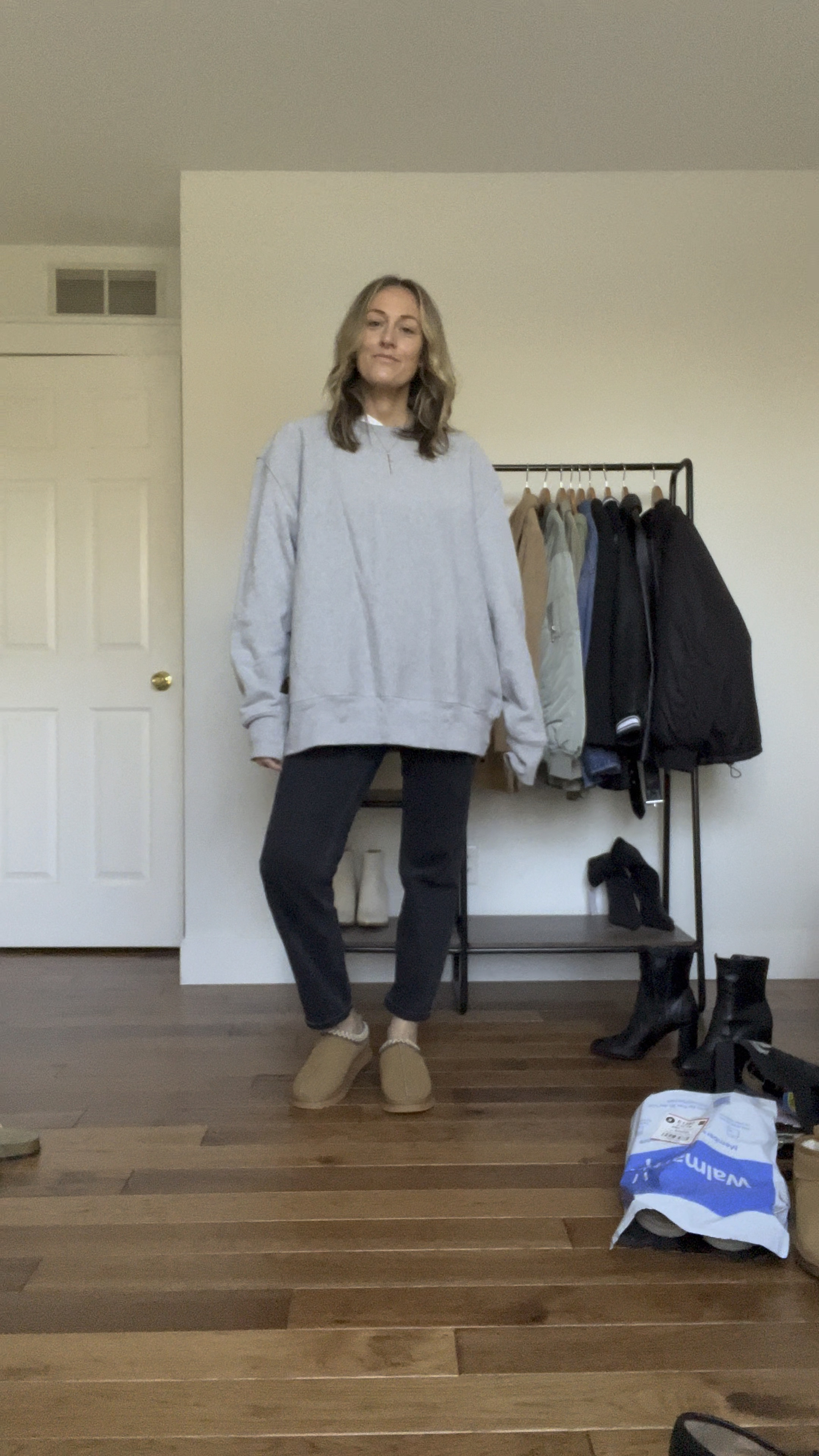 Everyday outfits. Easy outfits. Easy outfit ideas. Neutral basics. Fall outfits. Fall outfit idea. Casual outfits. Basic mom outfit. Casual outfit idea. Casual outfit. Everyday outfit. Mom outfit. Oversized sweatshirt. Cropped straight jeans. Ugg slippers. Ugg Tasman.

#LTKFindsUnder50 #LTKSeasonal #LTKFindsUnder100