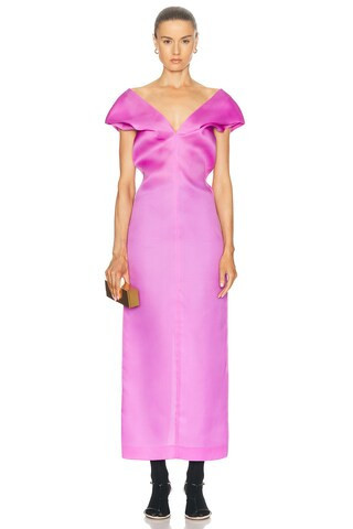 KHAITE Ima Dress in Purple | FWRD 