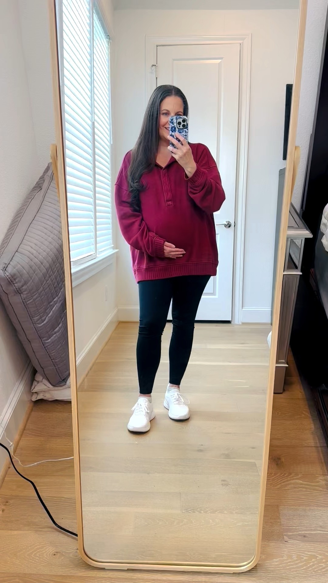Cyber Week is here and I’m rounding up the best Black Friday sales, Cyber Monday, and Cyber Week sale finds—starting with this cozy pregnancy outfit I’ve been wearing nonstop. This maroon pullover sweater is perfect for fall casual outfits and pairs so well with the best black maternity leggings for all-day comfort. I finished the look with my favorite white slip-on sneakers for an easy, effortless vibe.
If you need loungewear that works for errands, travel, or everyday bump style, this combo is such a winner. Everything linked and on sale below! 🍁✨

Outfit Details:
• Maroon pullover sweater sized up one for bump to a small 
• Best black maternity leggings size medium
• White slip-on sneakers fit tts

#LTKBump #LTKSaleAlert #LTKCyberWeek
