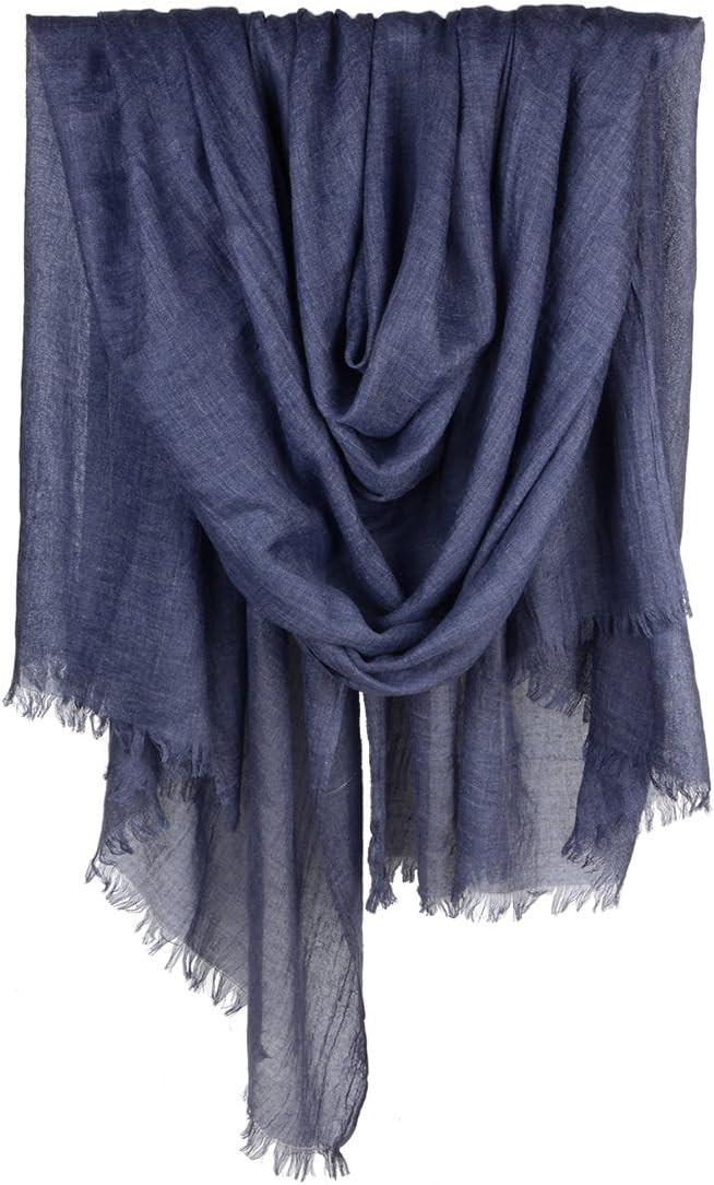 Women Summer Scarfs Large Long Lightweight Linen Beach Gauze Shawl Wrap 75”×43” | Amazon (US)