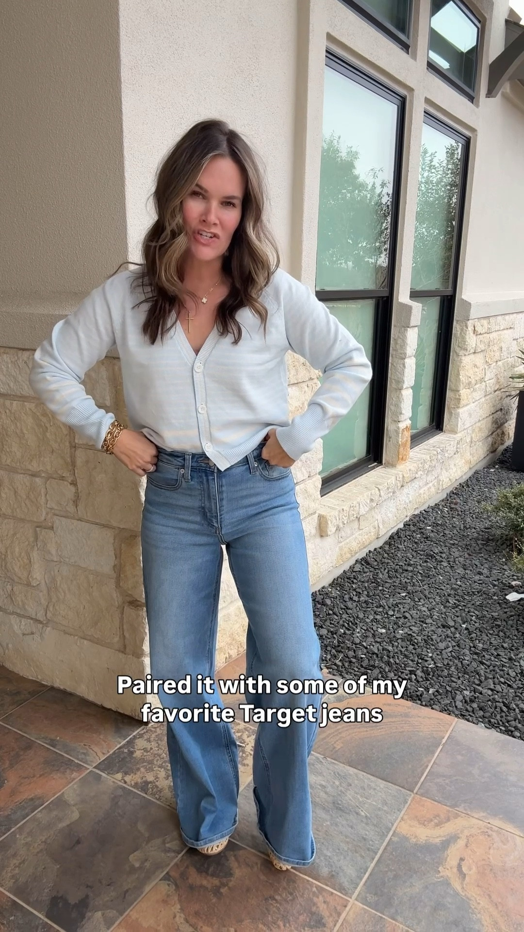 Cozy cardigan in a small and went up a size in these jeans all from Target #targetfashion #casualoutfit 

#LTKgrwm #LTKOver40 #LTKSaleAlert