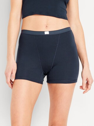 High-Waisted Ribbed Boyshort Briefs -- 3-inch inseam | Old Navy (US)