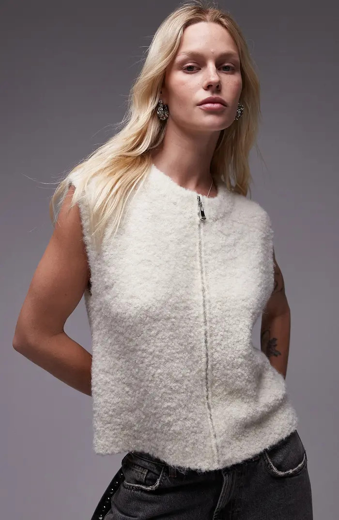 Bouclé Zip Vest | Nordstrom