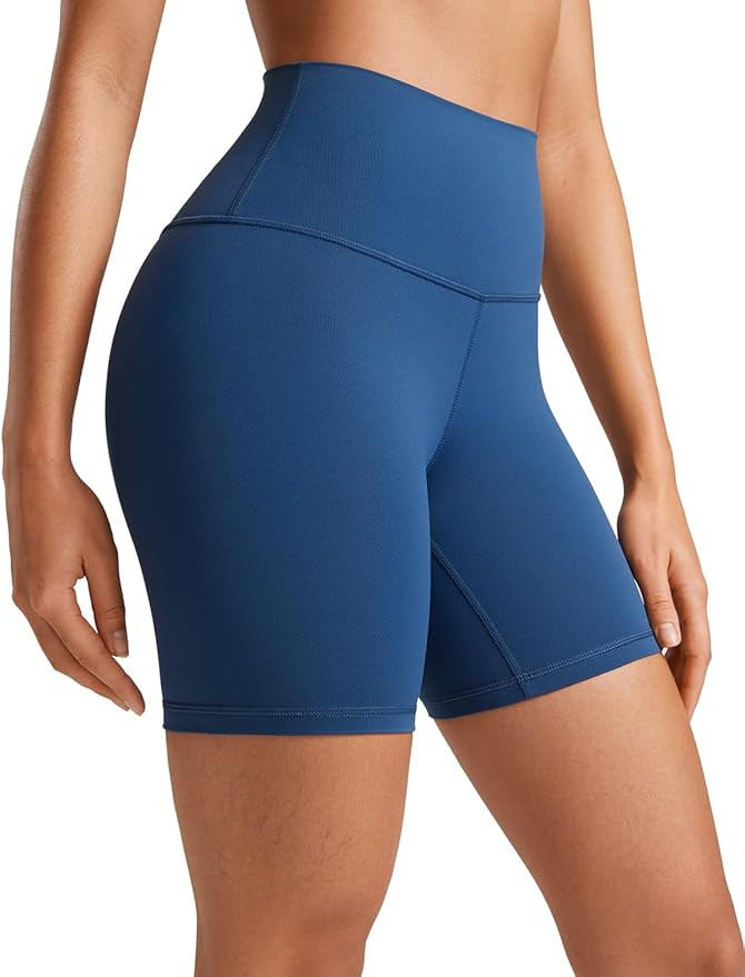 CRZ YOGA ButterLuxe Biker Shorts 6" - High Waisted Workout Running Volleyball Spandex Yoga Womens | Amazon (US)