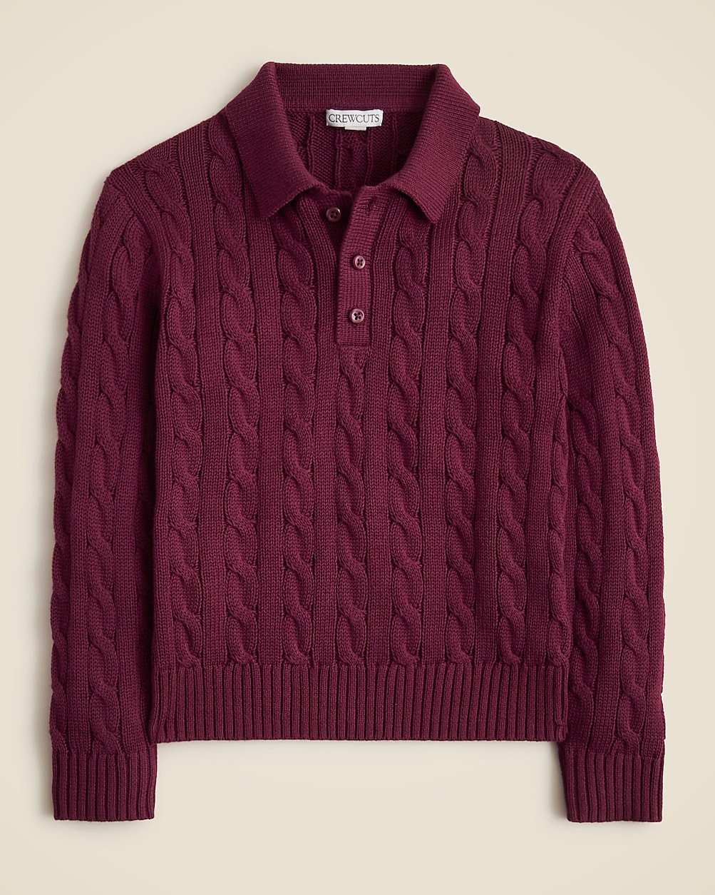 Kids' cable-knit sweater-polo | J. Crew US
