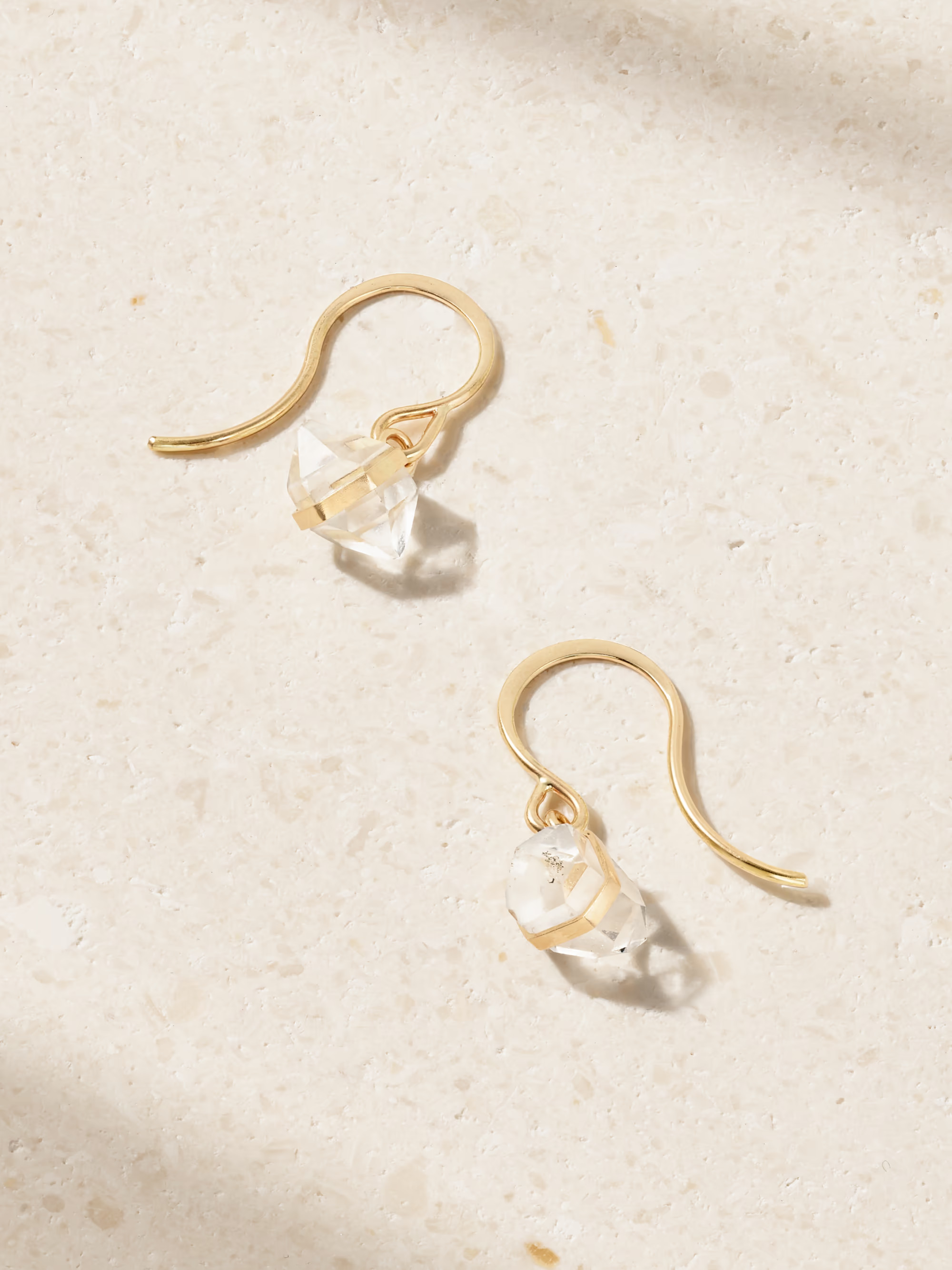 14-karat recycled gold Herkimer diamond earrings | NET-A-PORTER (US)
