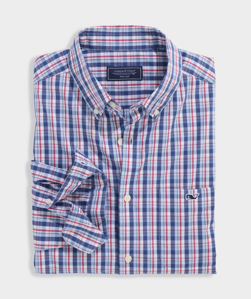 Sandie Plaid Perfect Wash Poplin Shirt | vineyard vines